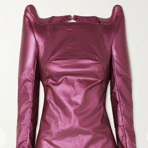 Rick Owens Abito cutout coated-denim mini dress